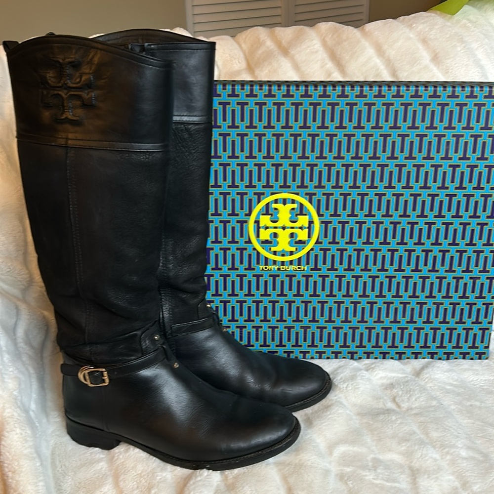 Tori Burch, Simone riding boot, black, size 9